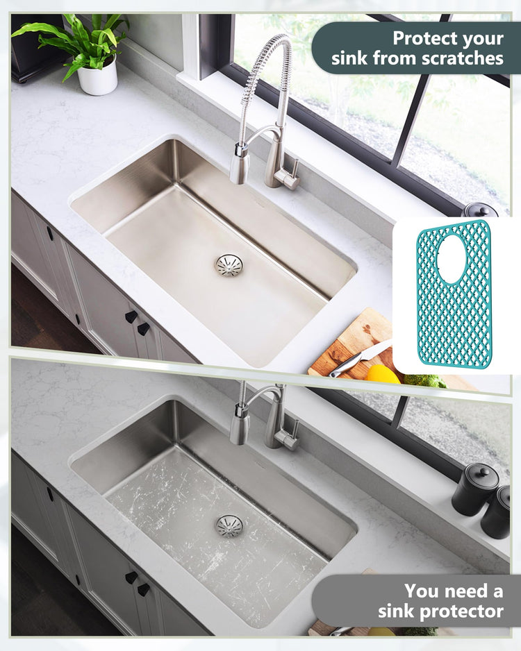 2 Pack Silicone Sink Protectors for Kitchen Sink