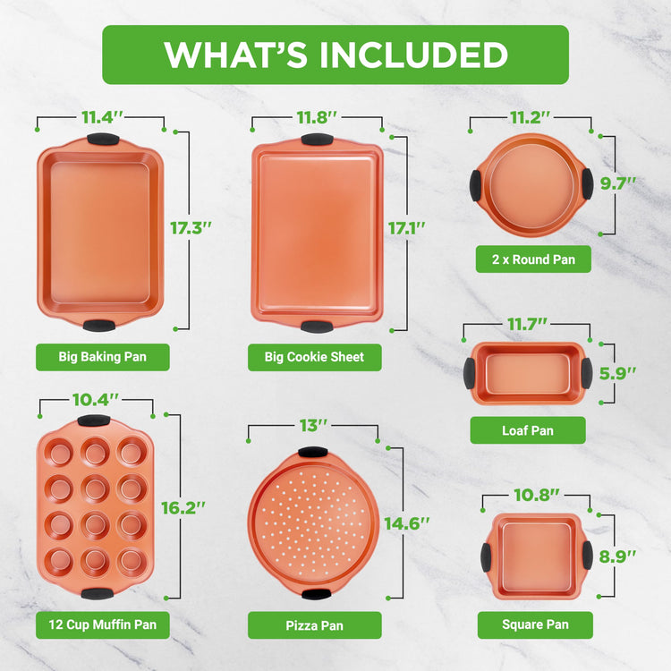 8 Piece Baking Pans Set