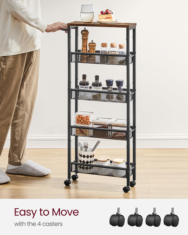 Slim Rolling Cart