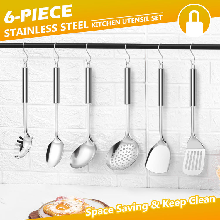 Stainless Steel Kitchen Utensil Set of 6 (6 Count)