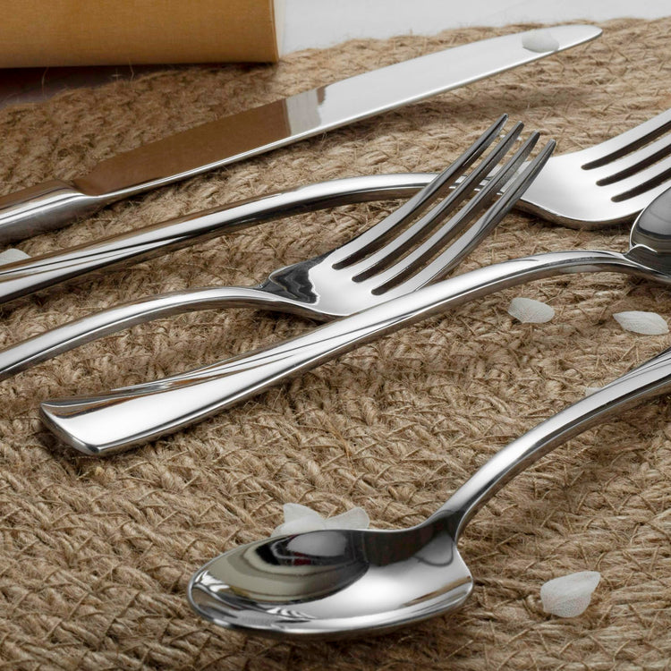 Alice 30 Piece Silverware Set Stainless Steel Flatware Set (4.66 Count)