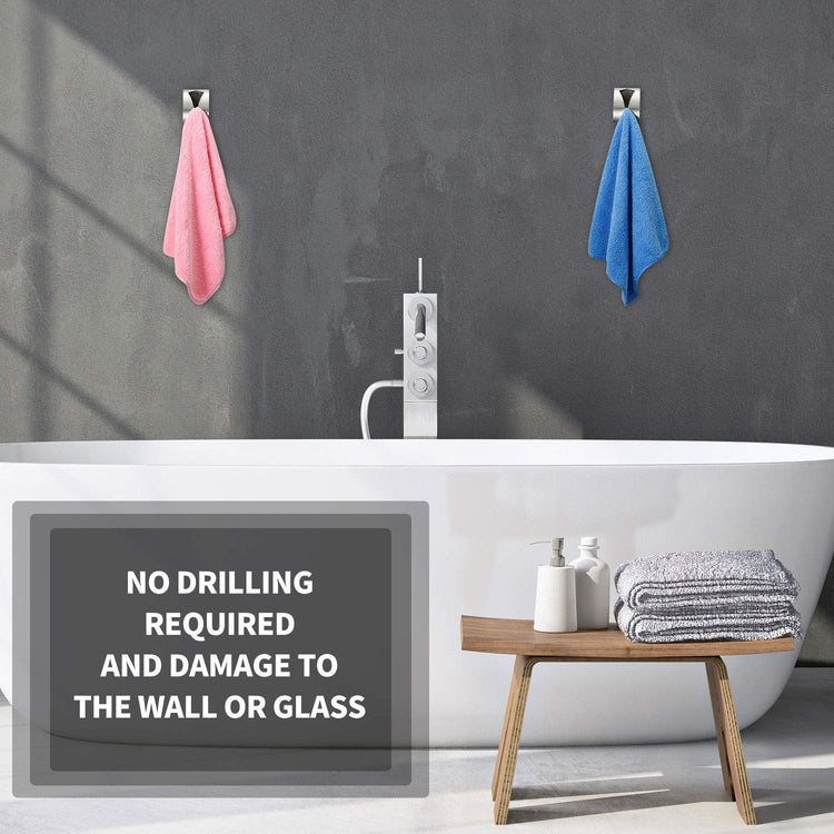 4 Pcs Self Adhesive Kitchen Towel Hook Holder (4 Count)