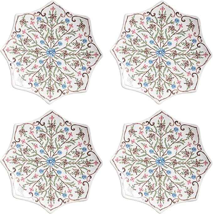 Juliska Villa Seville Place Setting (Chambray, Scalloped Side/Cocktail Plate Set/4)