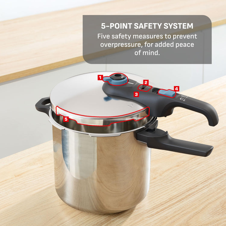 Secure Trendy Stainless Steel Pressure Cooker