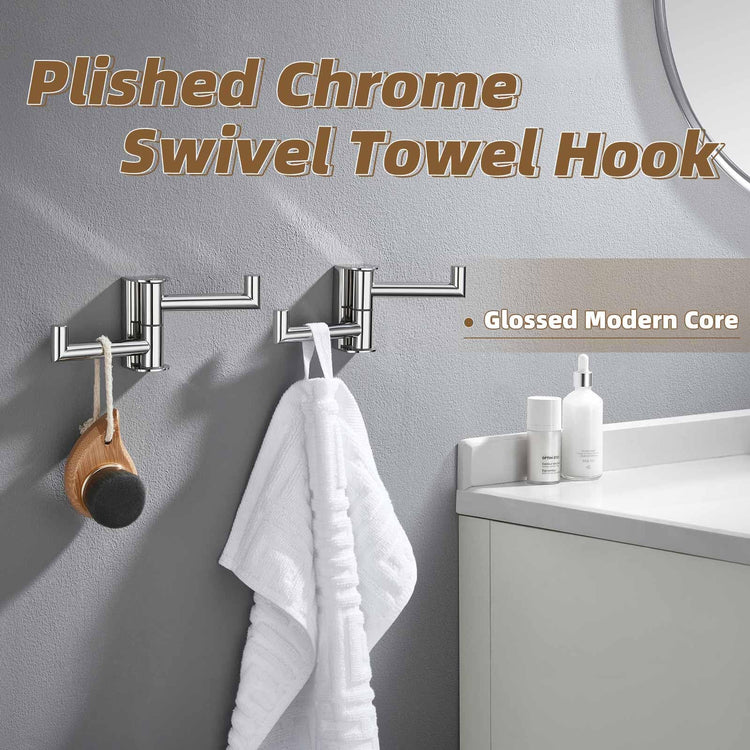 Swivel Wall Hooks with 2 Arm (2 Count)