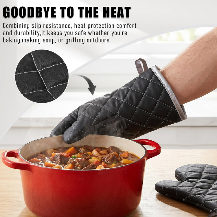 15" 482°F Terry Cloth Oven Mitts 100% Cotton Set of 2 (2 Count)