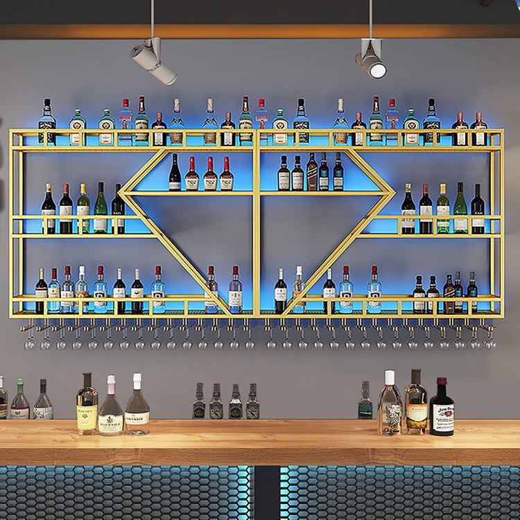 78.7in Large Wall Mounted Wine Rack