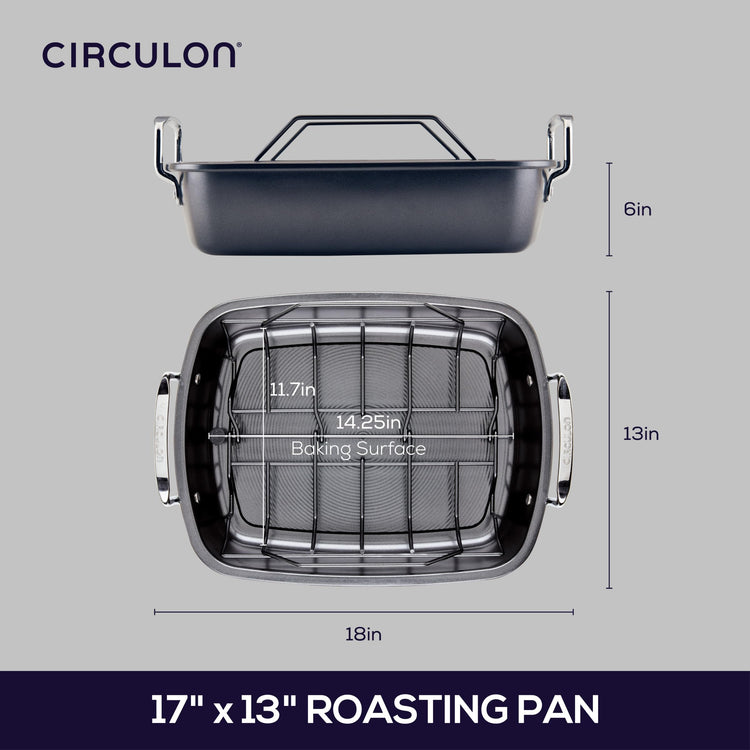 Ultra Lasting Nonstick Roasting Pan with Rack