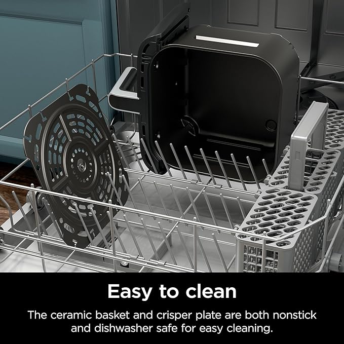 Ninja | Air Fryer | 6.5 QT Pro XL Capacity fits 9lbs of Wings | 6-in-1 Max Crisp, Air Fry, Roast, Bake, Reheat & Dehydrate | Nonstick Basket, Crisper Plate & Recipe Guide | Grey | AF181