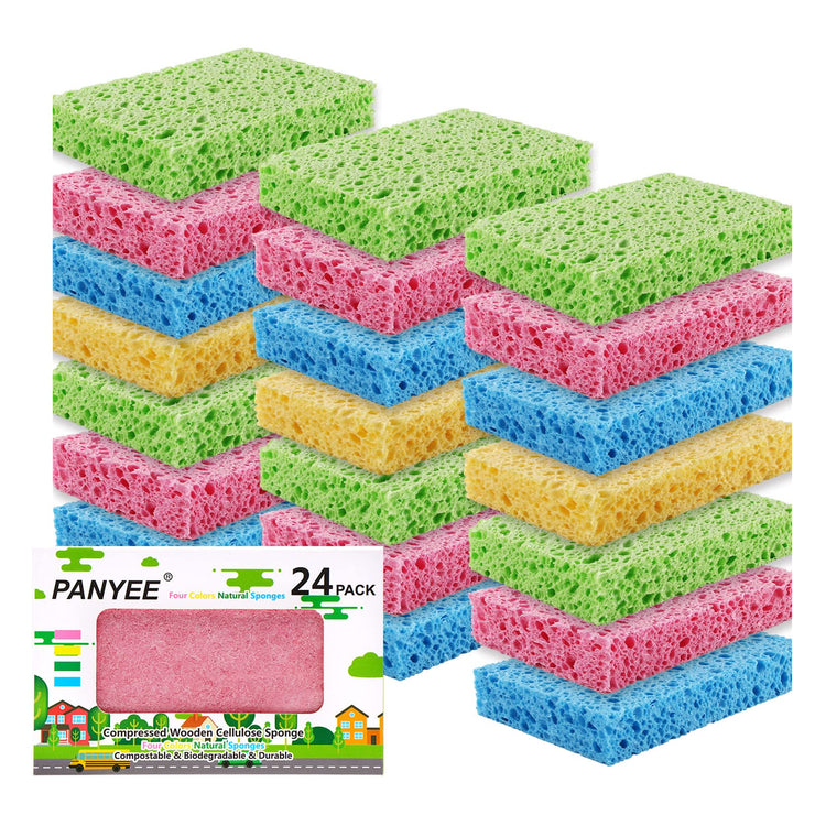 Compressed Cellulose Kitchen Sponges 24Pack (24 Count)