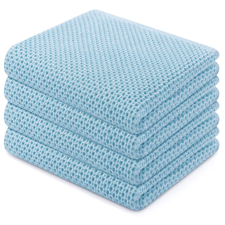 100% Cotton Waffle Weave Kitchen Dish Towels 4 (4 Count)