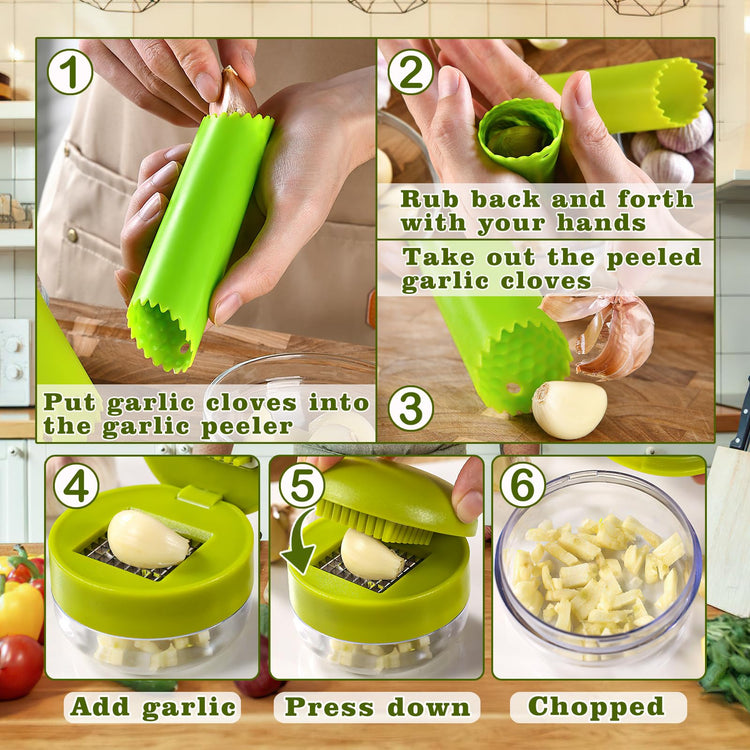 2 Pcs Garlic Press Stainless Steel (2 Count)