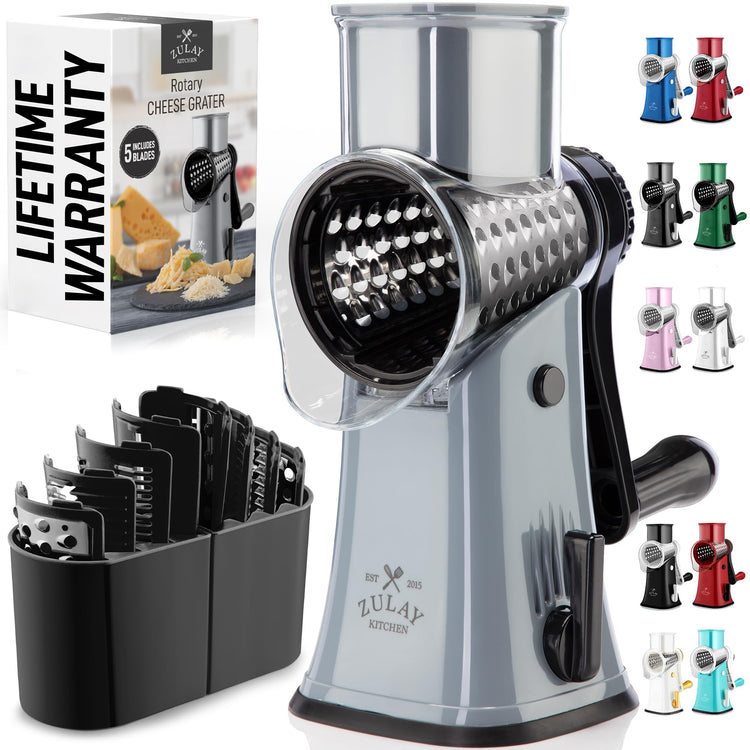 Rotary Cheese Grater 5 Blade Cheese Shredder