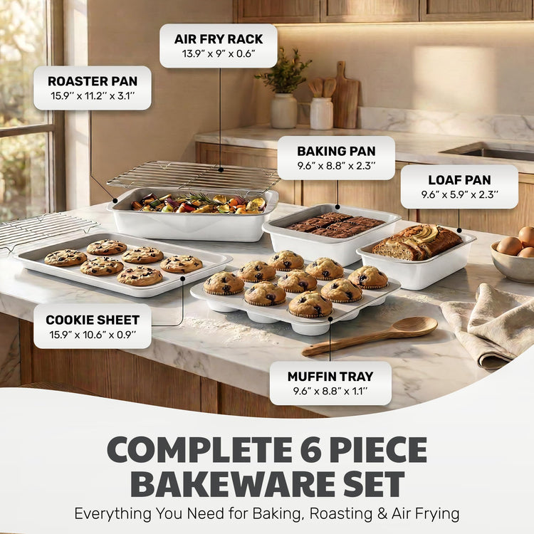 6 Pc Stackable Baking Pans Set (6 Count)