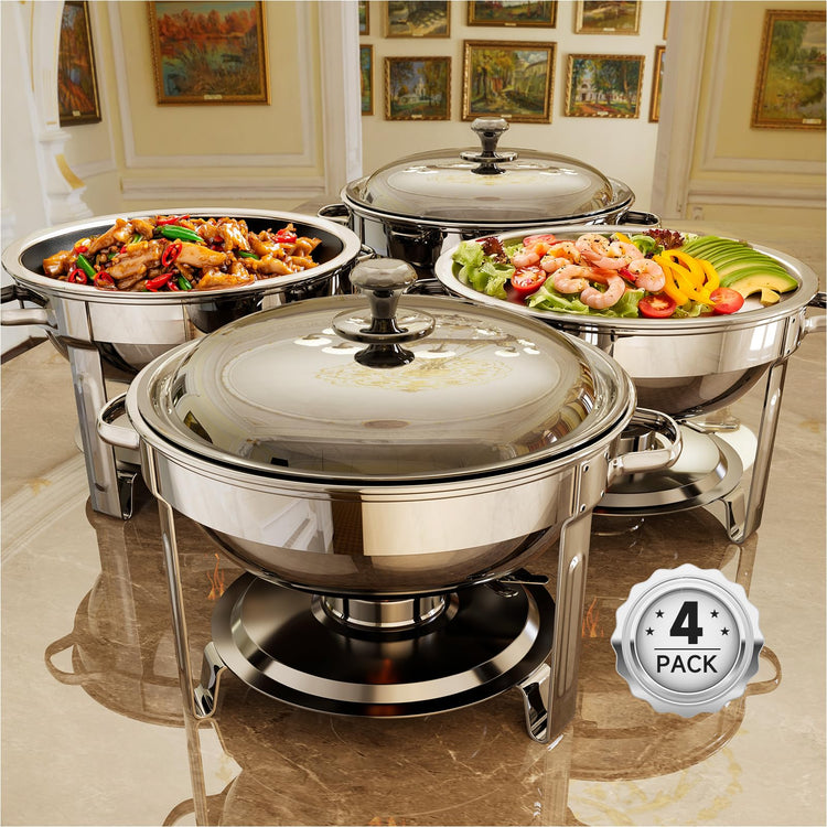 Chafing Dishes for Buffet (4 Count (5QT each))