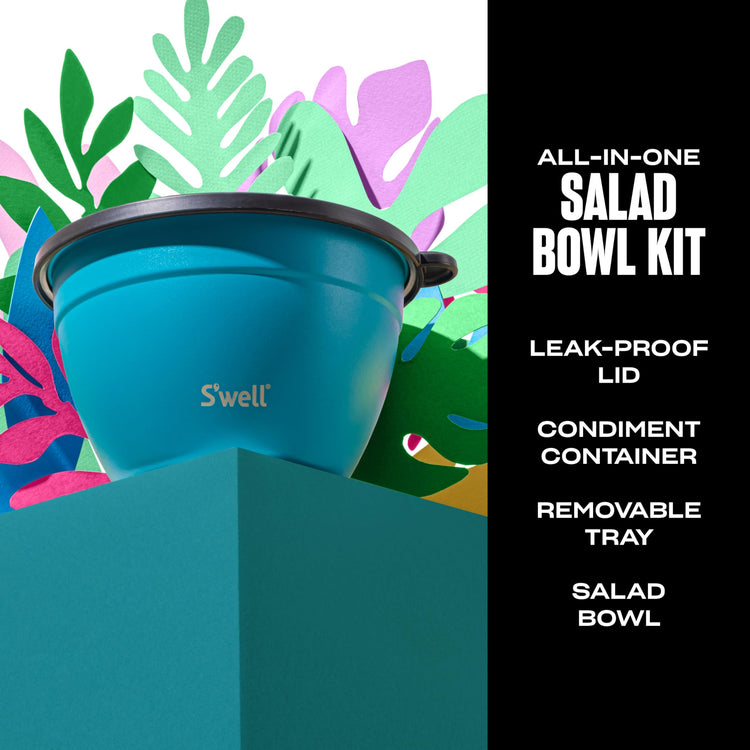 Stainless Steel Salad Bowl Kit 64oz