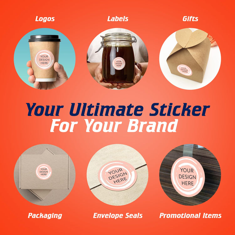 Custom Vinyl Stickers Your Image (100 Count)