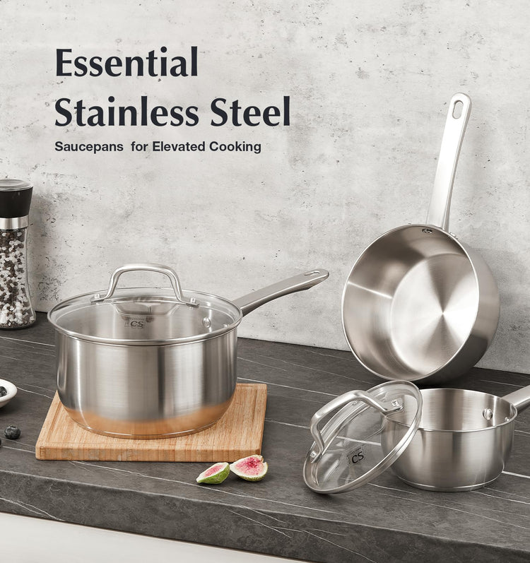 1 Quart Stainless Steel Saucepan