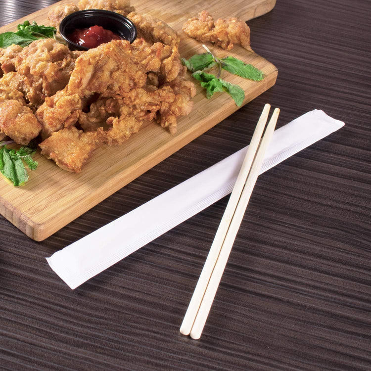 Karat U9050 9” Wrapped Bamboo Chopsticks - White (Case of 1000)
