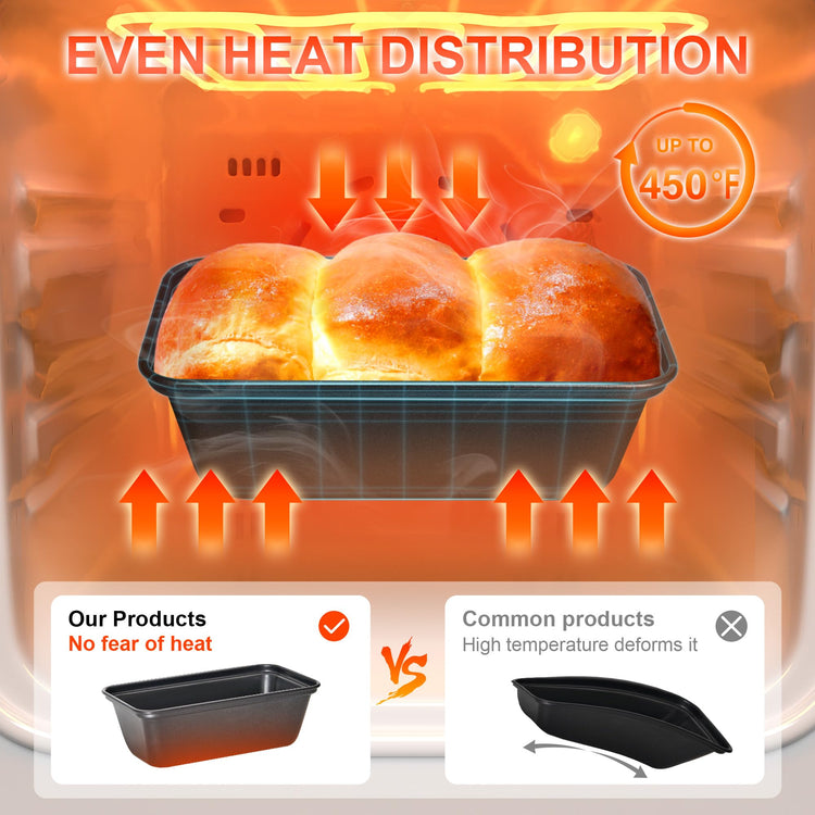 6 Pack Mini Loaf Pan for Baking Bread (6 Count)