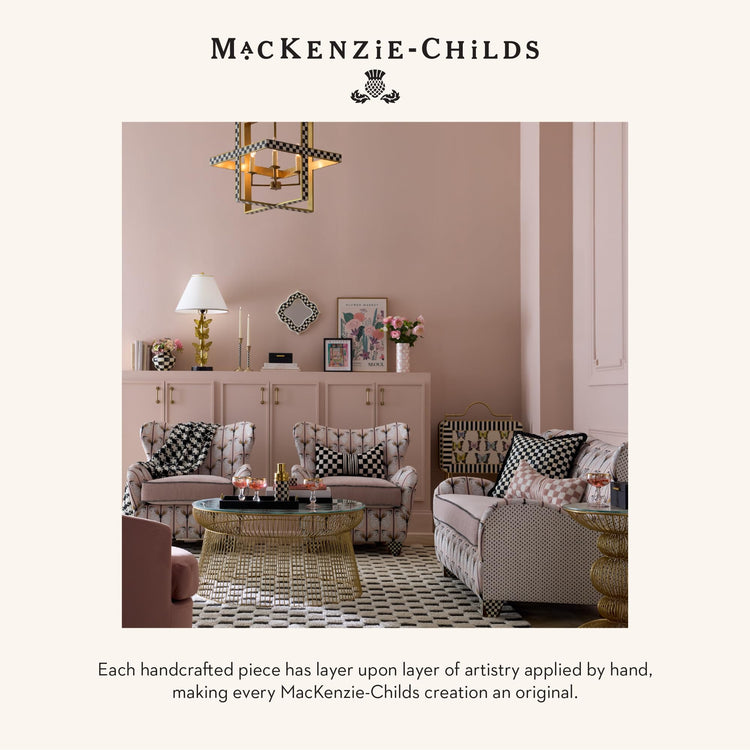 Black Faux Leather Tray with Handles