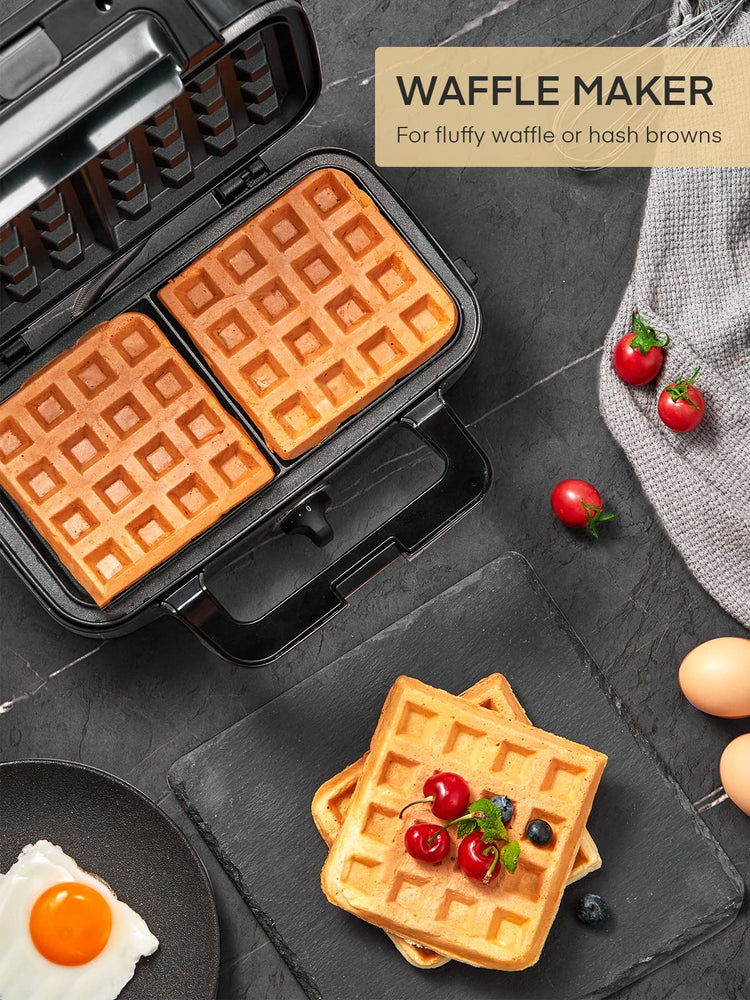 Waffle Maker 3 in 1 with Removable Non