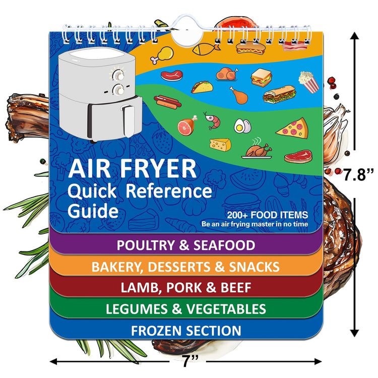 Air Fryer Magnetic Cheat Sheet Set