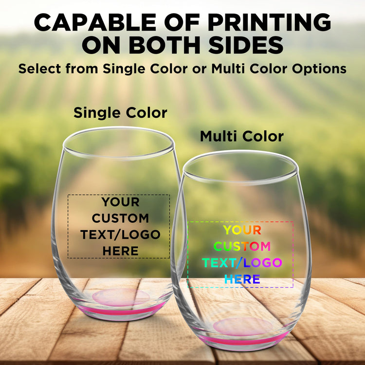 Custom Stemless Wine Glasses by ARC 5.5 oz Set of 12 (100 Count)