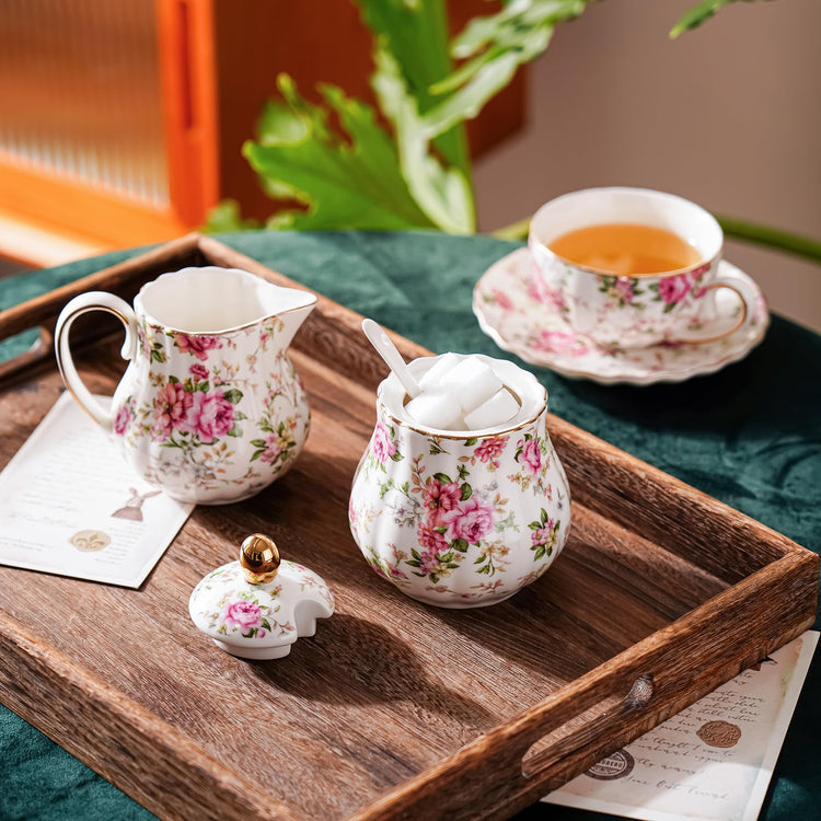 Ceramic Sugar and Creamer Set