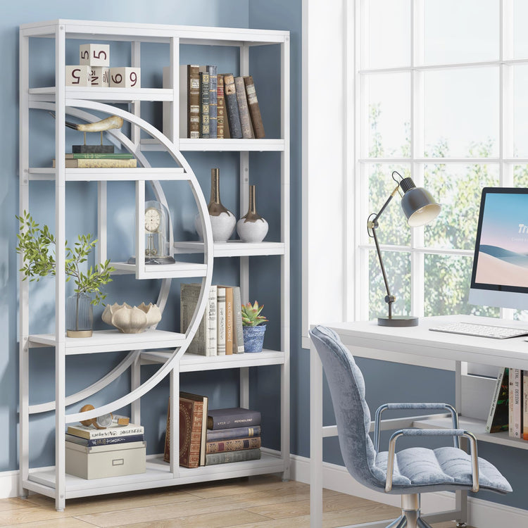 Bookshelf Industrial Etagere Bookcase (2 Count)