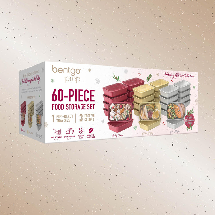 Prep 60 Piece Holiday Food Storage Set (30 Count)