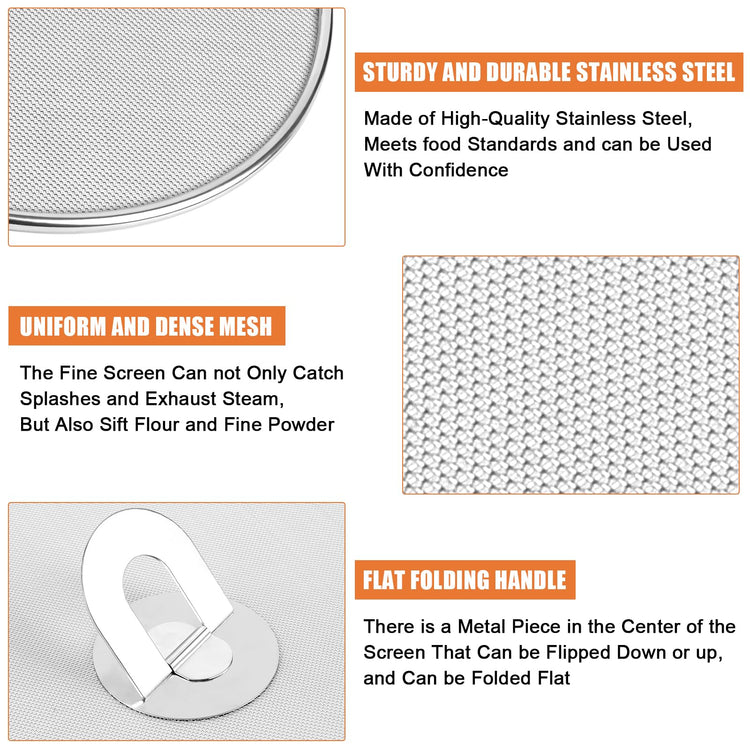 3 Pack Splatter Screens for Frying Pan