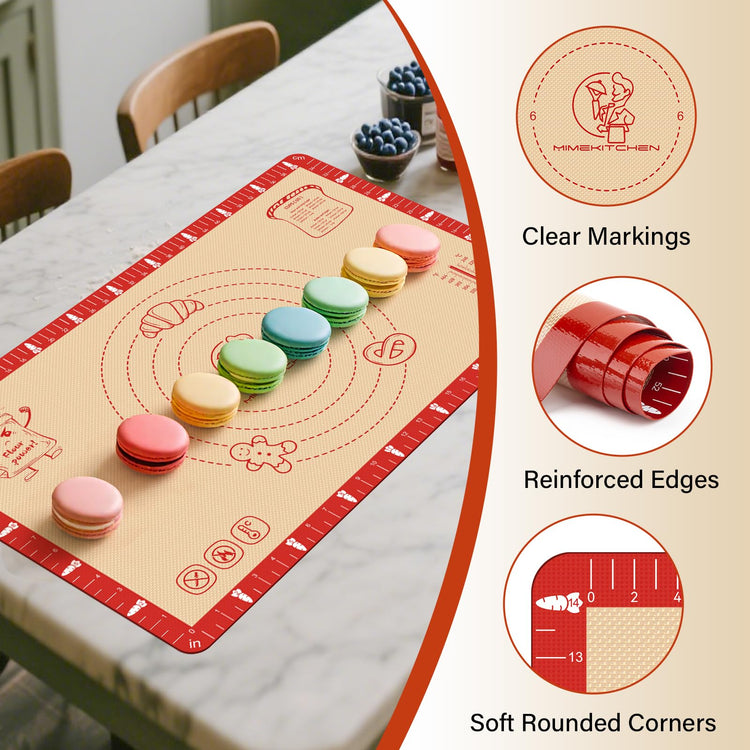 Extra Thick Silicone Baking Mat with Recipes