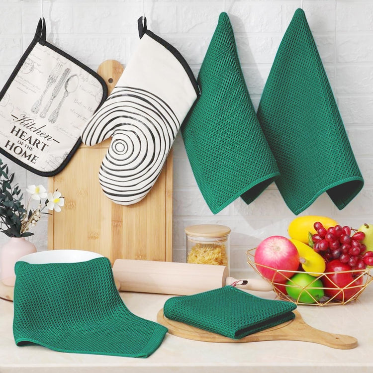 100% Cotton Waffle Weave Kitchen Dish Cloths 12 (12 Count)