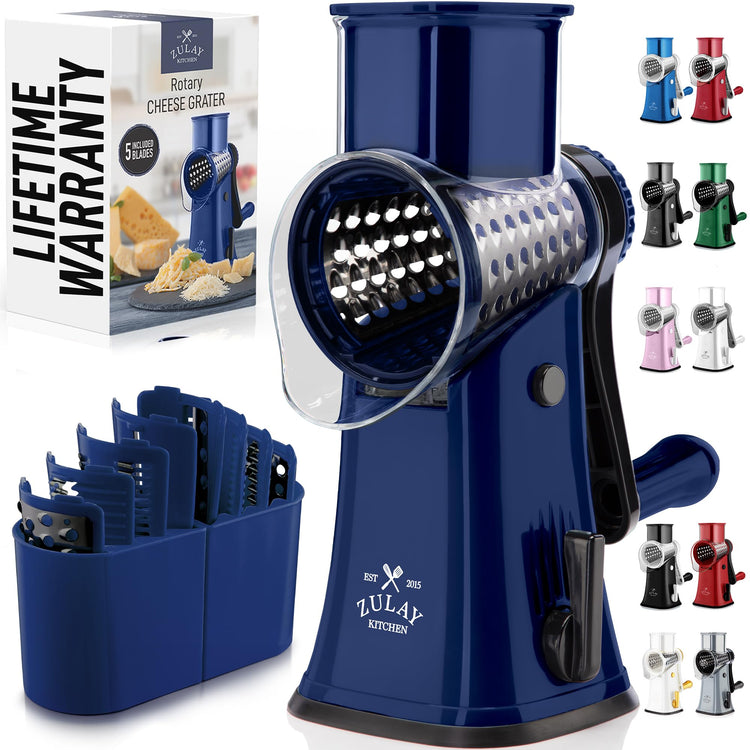 Rotary Cheese Grater 5 Blade Cheese Shredder
