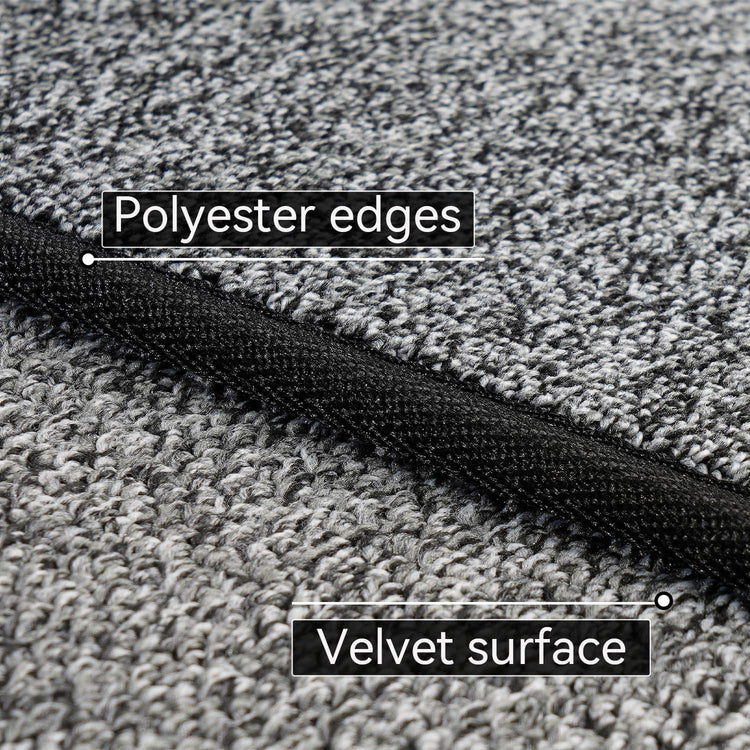 Kitchen Mat Set of 2 PCS, Cushioned Non Slip Rugs for Kitchen Floor, Absorbent Runner Comfort Standing Mats Washable for Kitchen, Office, Home (Black-Velvet, 17.3"x47"+17.3"x30")