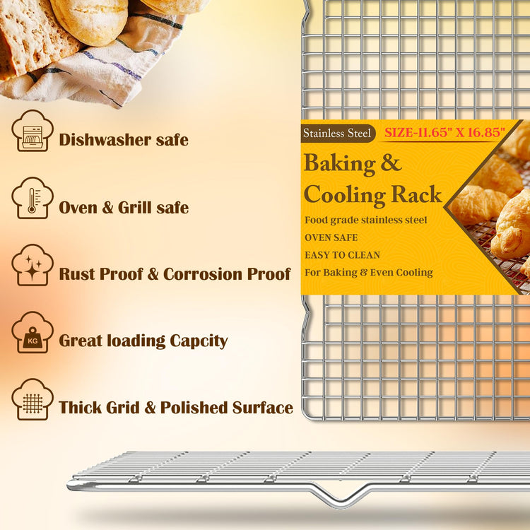 2PCS Cooling Racks for Cooking and Baking