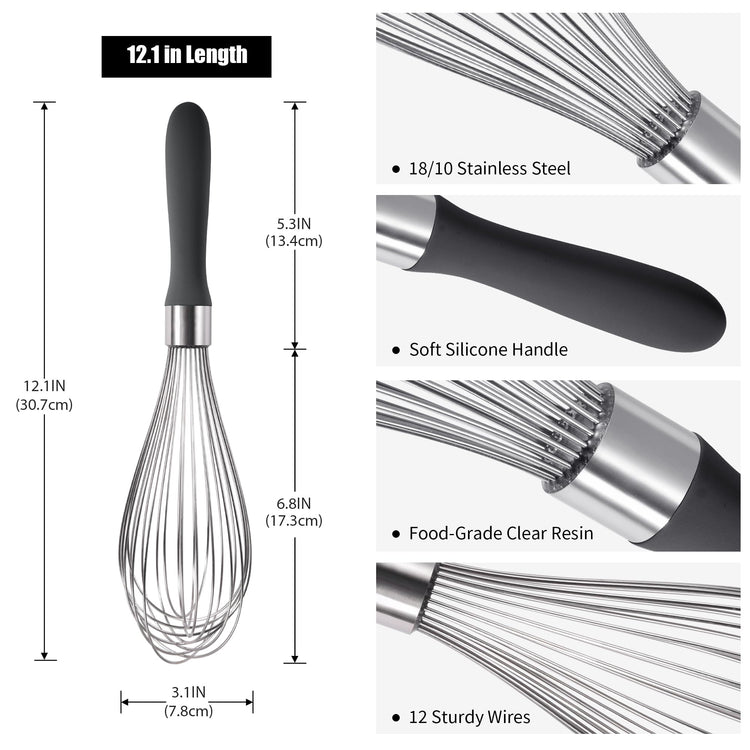18 8 Stainless Steel Balloon Whisk for Cooking