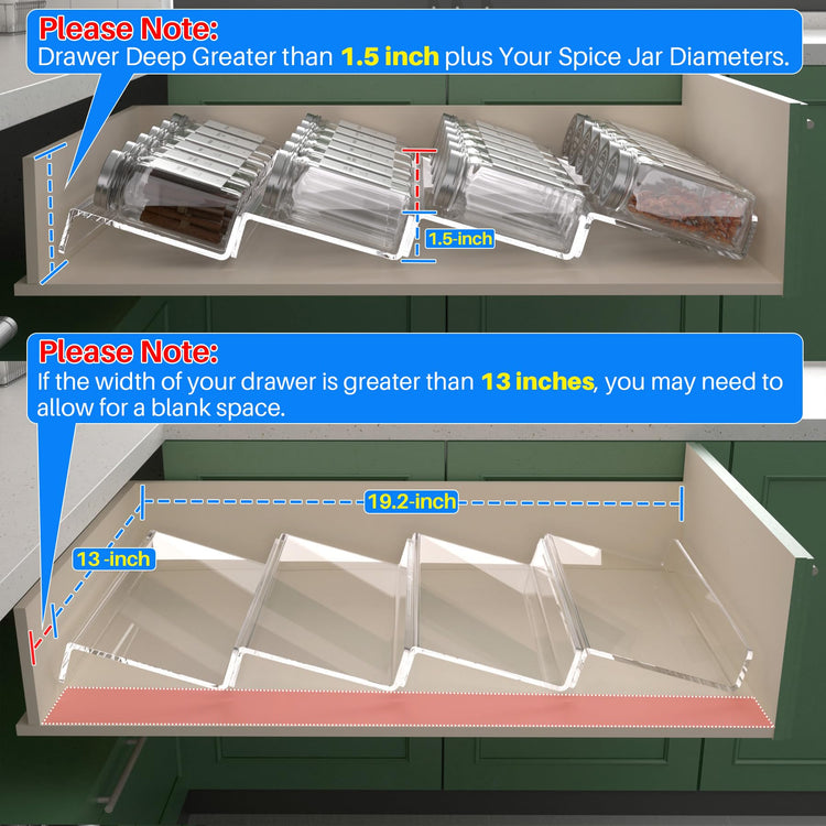 Spice Drawer Organizer (4 Count)