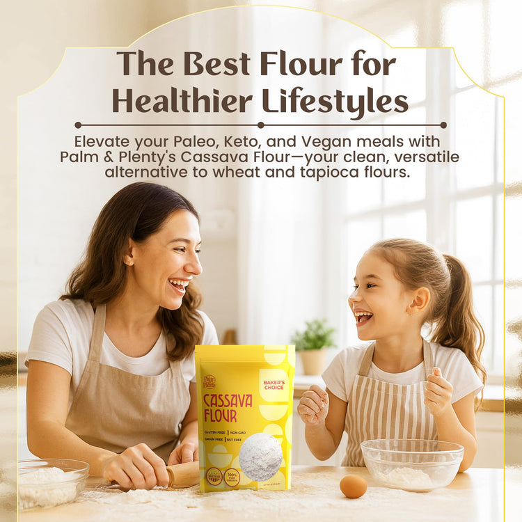 Palm & Plenty Natural Cassava Flour Gluten (16 Ounce)