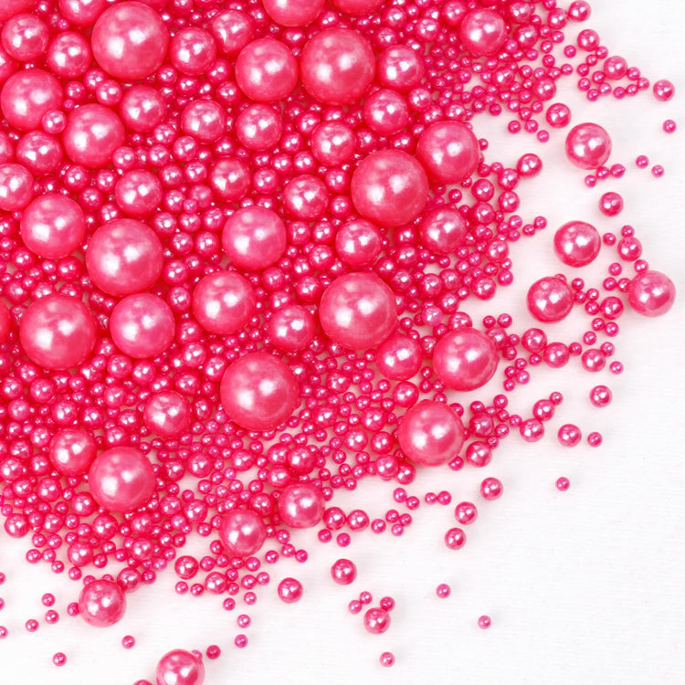 Edible Deep Pink Pearl Sprinkles (4.5 Ounce)