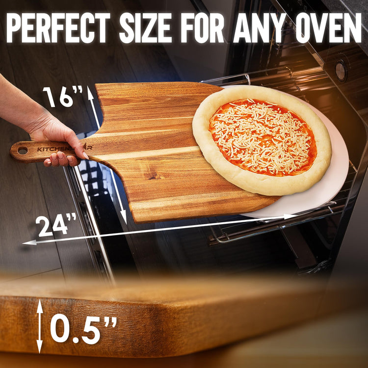 16 Inch Acacia Wood Pizza Peel