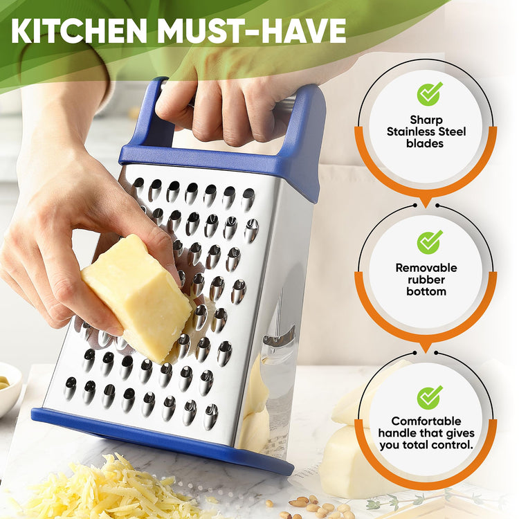 Stainless Steel XL Cheese Grater for Kitchen