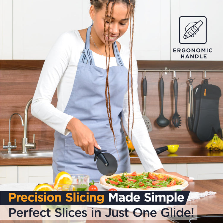 Lux Heavy Duty Pizza Cutter With Wheel Slicer