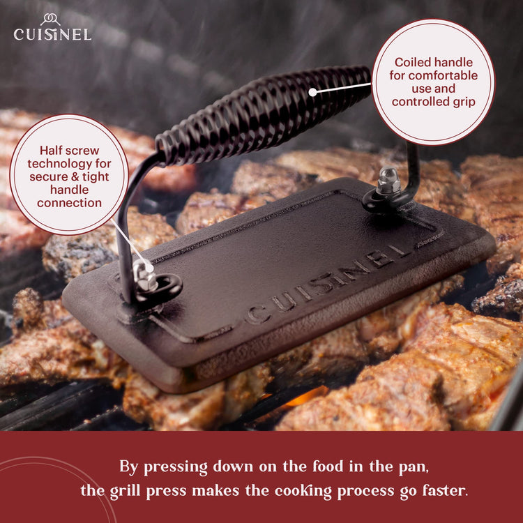10.5 Inch Square Cast Iron Grill Pan Set