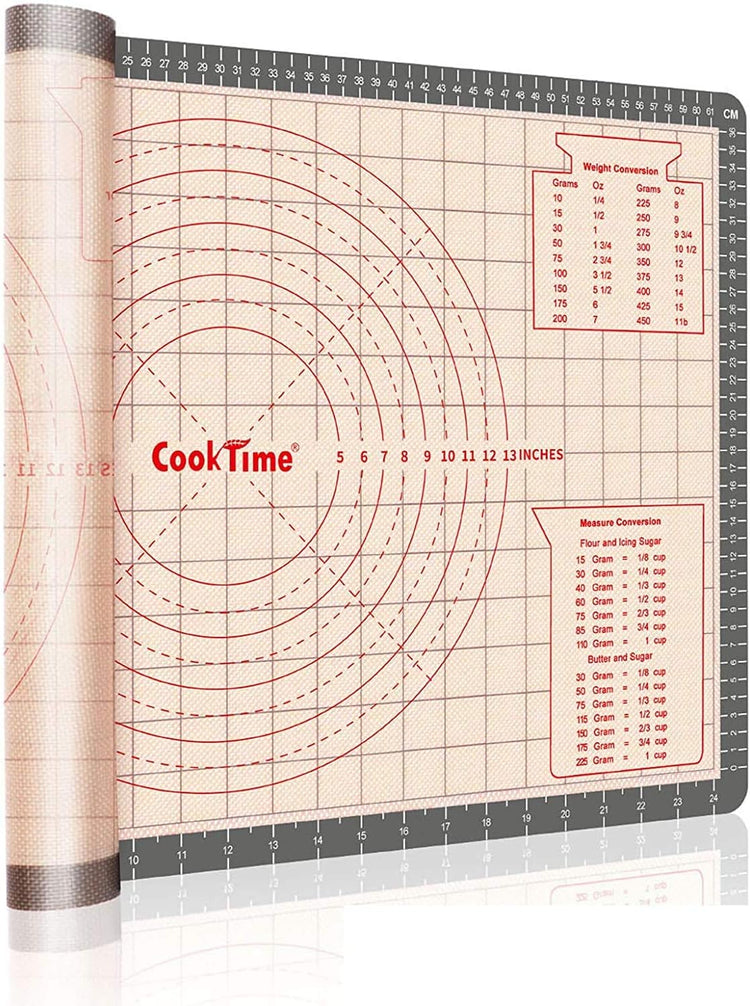 Pastry Baking Mat 28x20 Inch - Larger Silicone Baking Pastry Mat for Rolling Dough,Non Silp Silicon Dough Sheet Mat with Measurement,Perfect for Making Pie,Pizza
