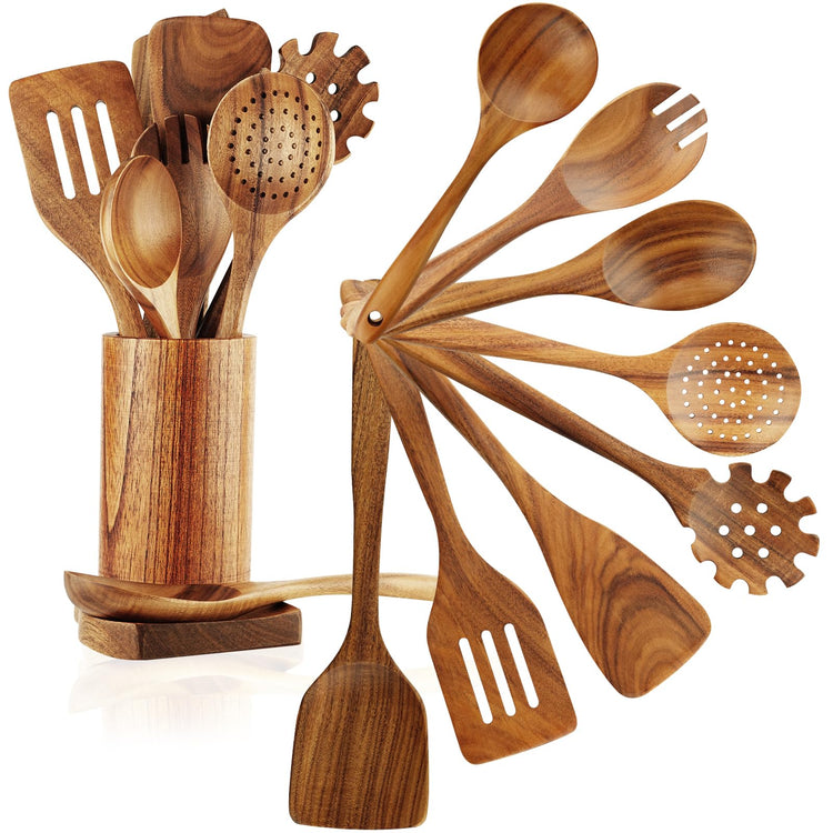 Wooden Spoons for Cooking (10 Count)