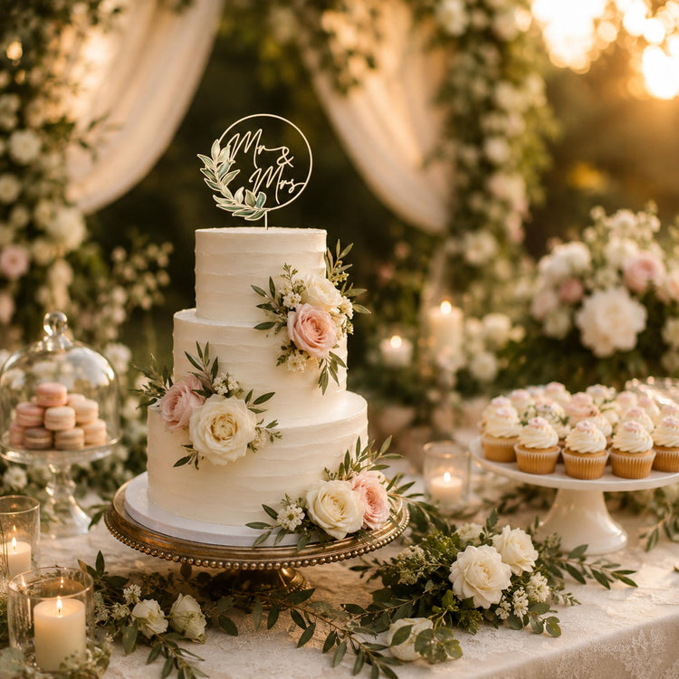 Mr & Mrs Wedding Cake Topper