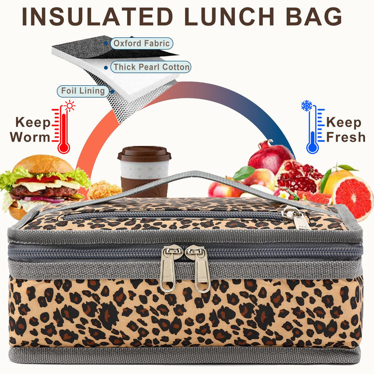 Small Insulated Lunch box Portable Soft Bag Mini Cooler Thermal Meal Tote Kit with Handle for Work & School