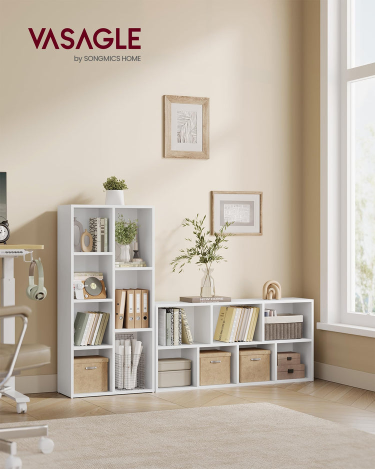 Bookcase Cube Shelf with 7 Compartments